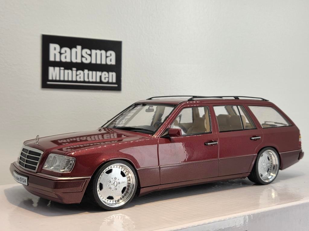 Mercedes-Benz E-Klasse W124 Combi + AMG Velgen 1:18 Triple9, Auto, Triple9, Ophalen of Verzenden, Zo goed als nieuw