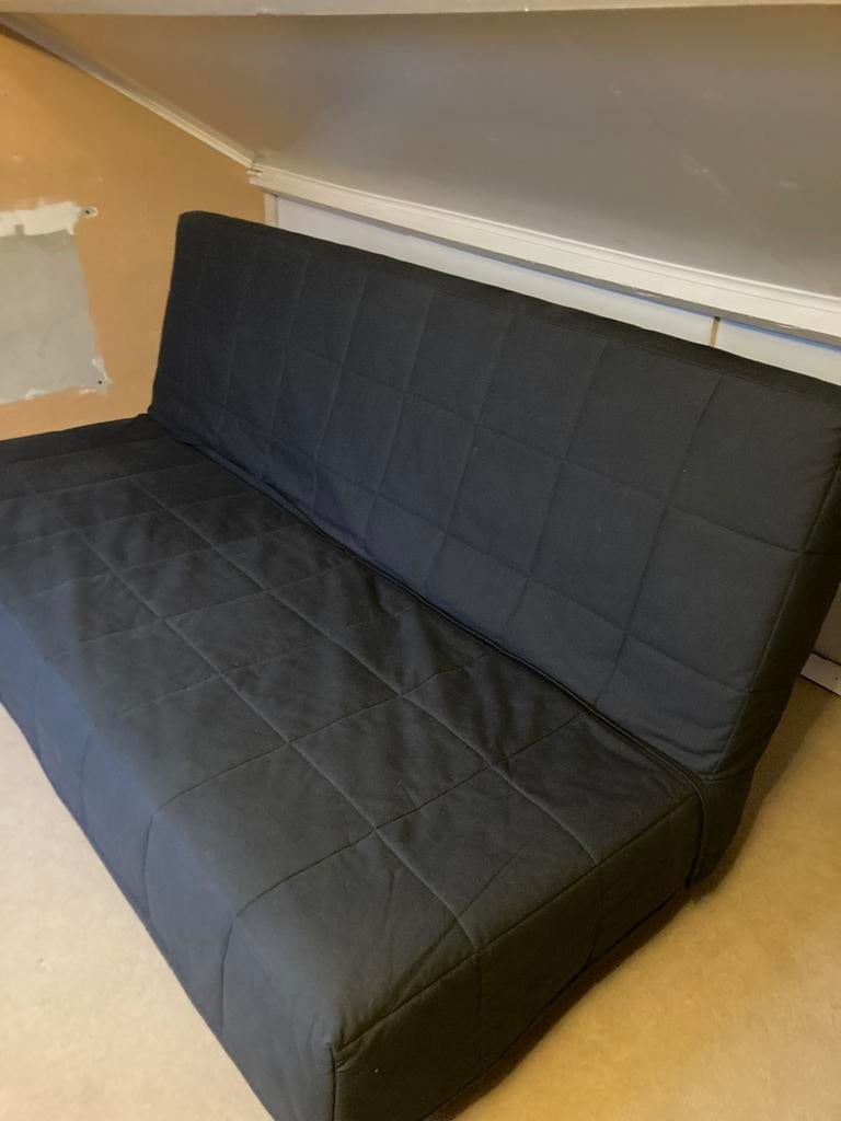 Slaapbank Beddinge van Ikea , zwarte hoes, Huis en Inrichting, Ophalen, Zwart, Tweepersoons, 140 cm
