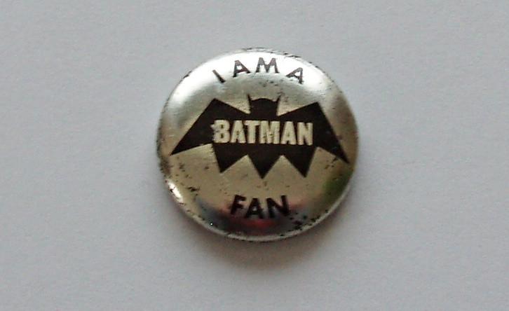 Batman Fan Button - Speldje - zilver - 1966, Verzamelen, Verzenden, Zo goed als nieuw, Overige typen