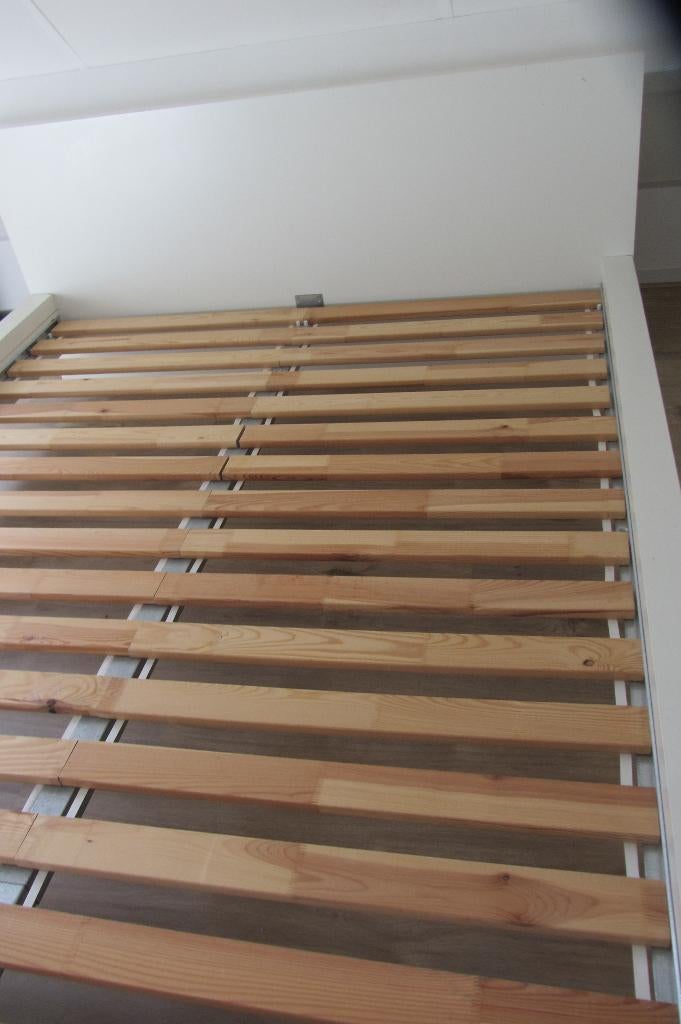 ikea malm bedframe plus lattenbodem 160 x 200 cm wit, Ophalen, Gebruikt, Wit, Tweepersoons
