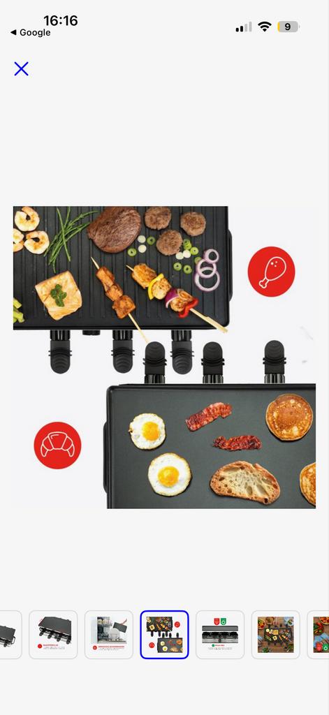 Bourgini Gourmetstel Pure Raclette 8 personen PFAS-vrij, Ophalen of Verzenden, Nieuw, 8 personen of meer