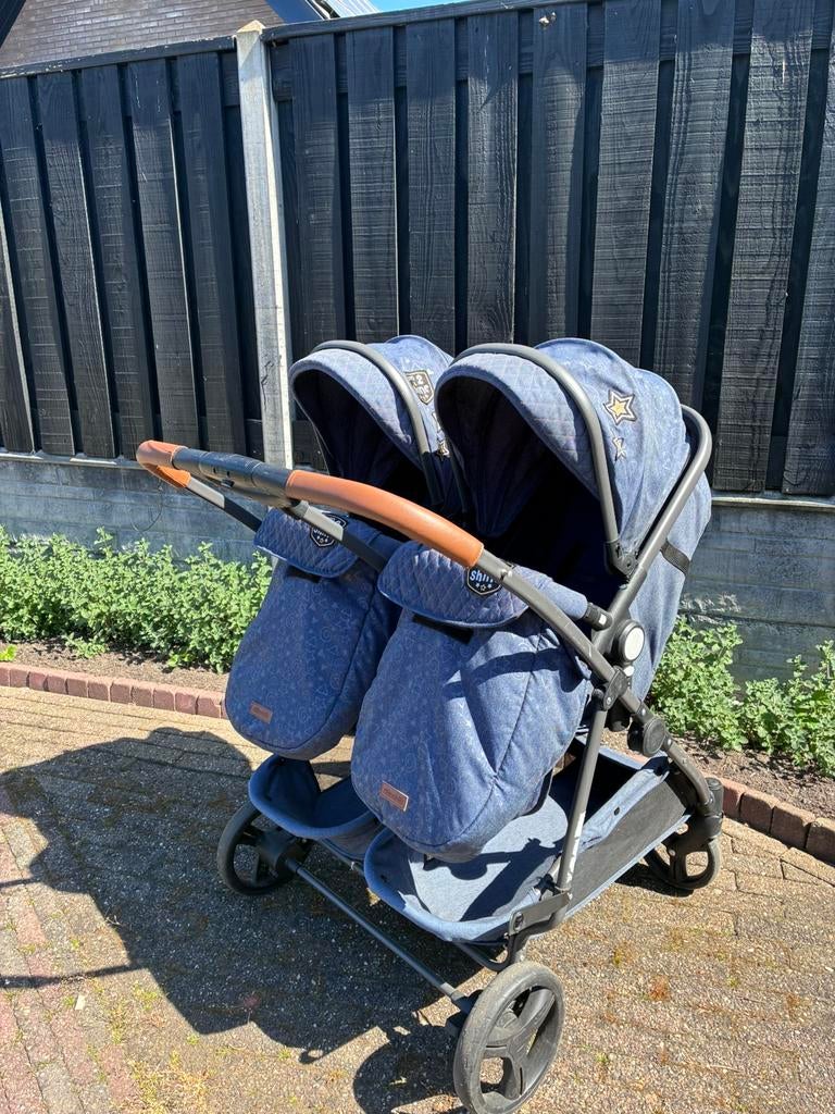 Duo Kinderwagen Chipolino Duo Smart Denim, Ophalen, Zo goed als nieuw, Kinderwagen of Buggy
