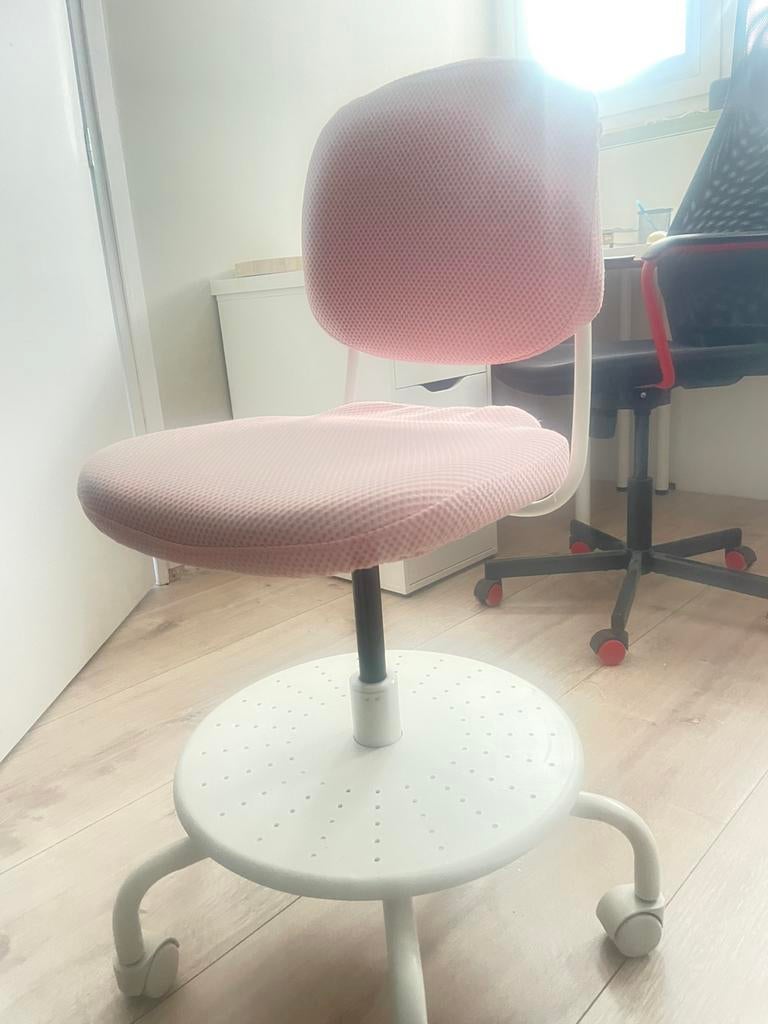 Bureaustoel, Huis en Inrichting, Bureaustoelen, Ophalen, Zo goed als nieuw, Roze