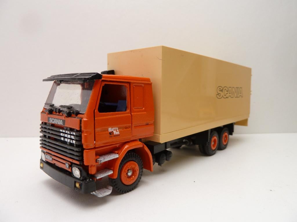 Tekno 1/50 - Scania 142H + Remorque Nederlandse Pakket Dienst - Occasion Boîte
