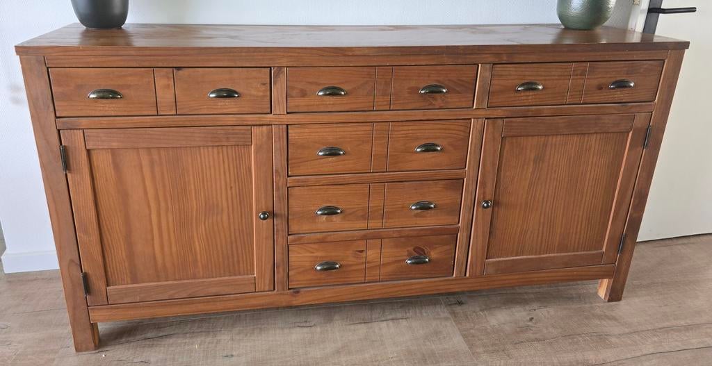 Houten dressoir, TV meubel en salontafel - Gebruikt, Ophalen, Gebruikt, Met deur(en), 150 tot 200 cm
