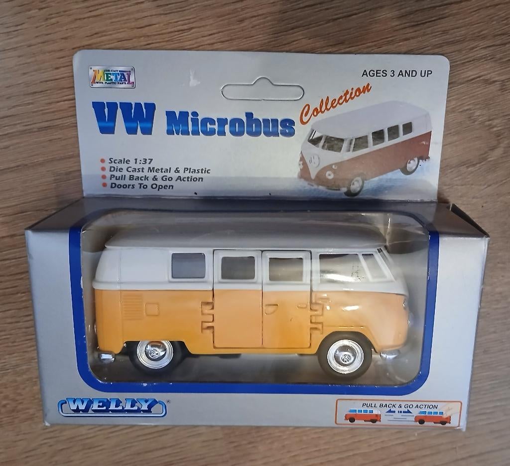 VW Microbus, Welly, Ophalen of Verzenden, Zo goed als nieuw, Auto