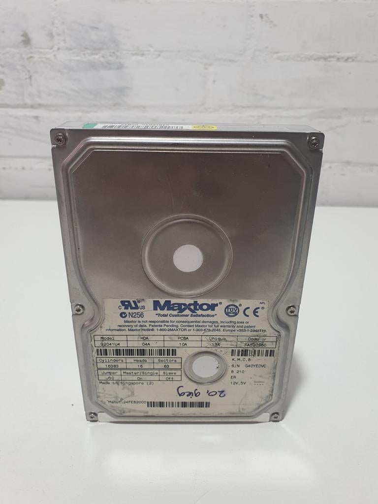 Maxtor 92041U4 – 20,4 GB IDE harde schijf (3,5"), Computers en Software, Harde schijven, Maxtor, Intern, Gebruikt, 20,4GB
