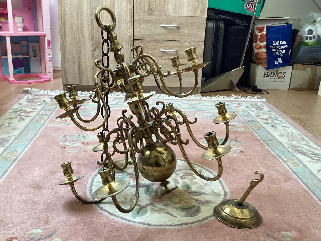 Koperen kandelaar, Ophalen, Gebruikt, Metaal