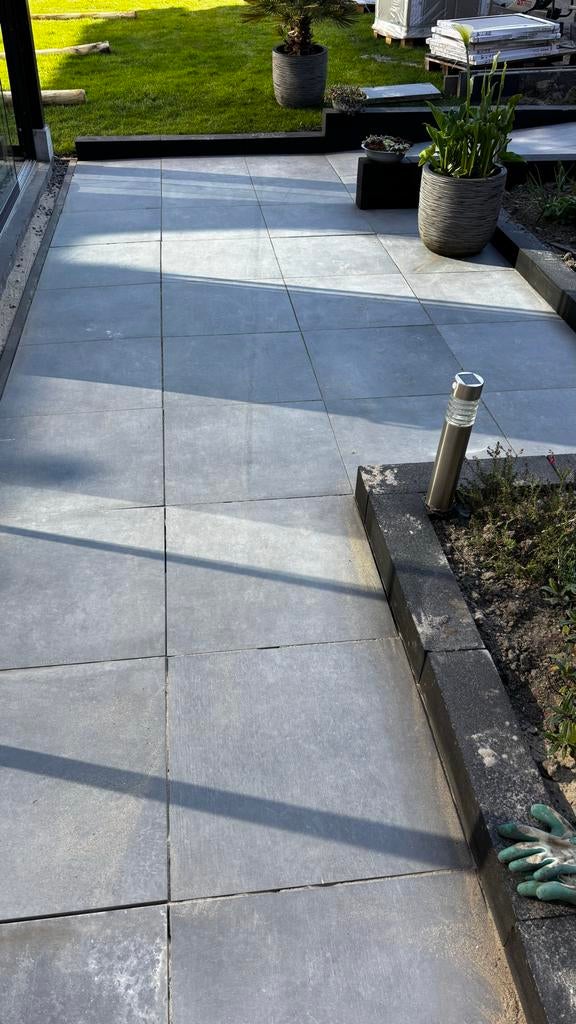 Keramische tegels 60x60 - Grijs, Ophalen, Gebruikt, Keramiek, 10 m² of meer