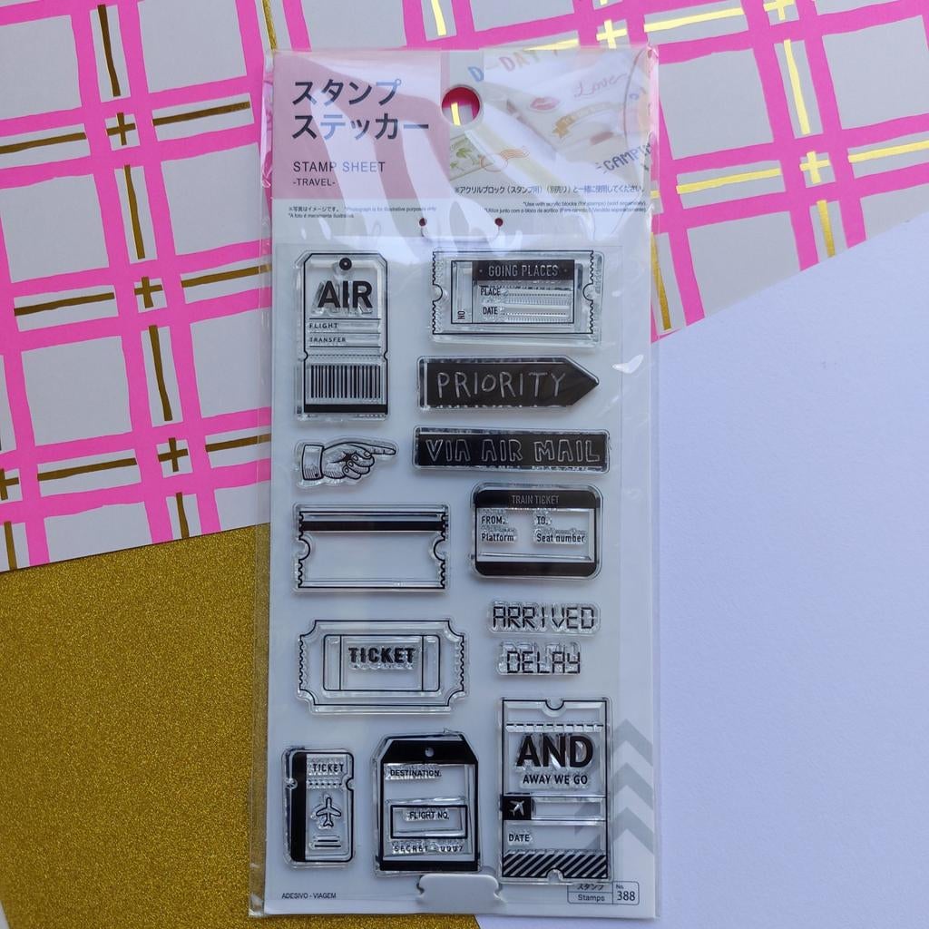 Japanse Clear Stamps Scrapbooking - Mail en Reisthema, Ophalen of Verzenden, Clearstamp