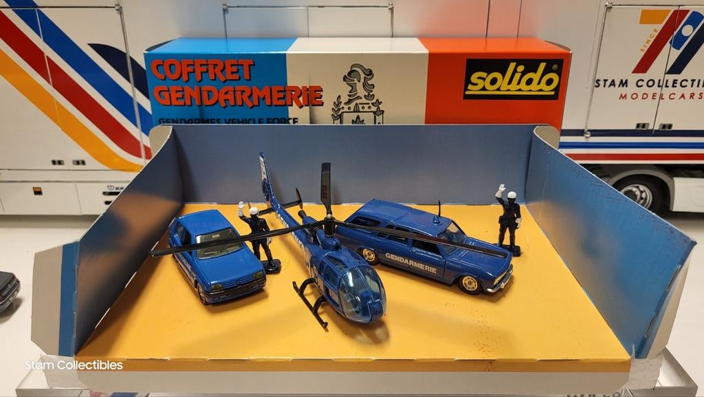 SOLIDO 1/43 COFFRET Gendarmerie Ref 7028 Peugeot 205 & 504 & Hélicoptère EUR 65,00 - FR