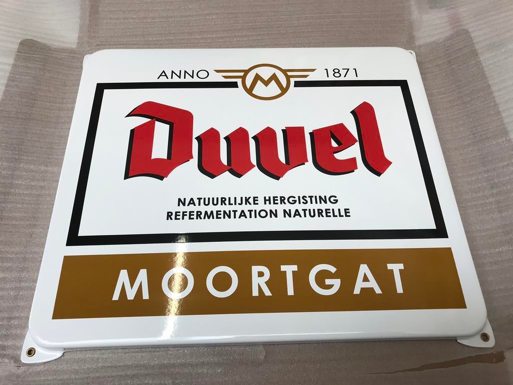 Duvel emaille reclamebord, Verzamelen, Ophalen of Verzenden, Nieuw, Reclamebord