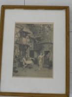 gravure DORPSTAFEREEL CONVERSATIE, Ophalen of Verzenden