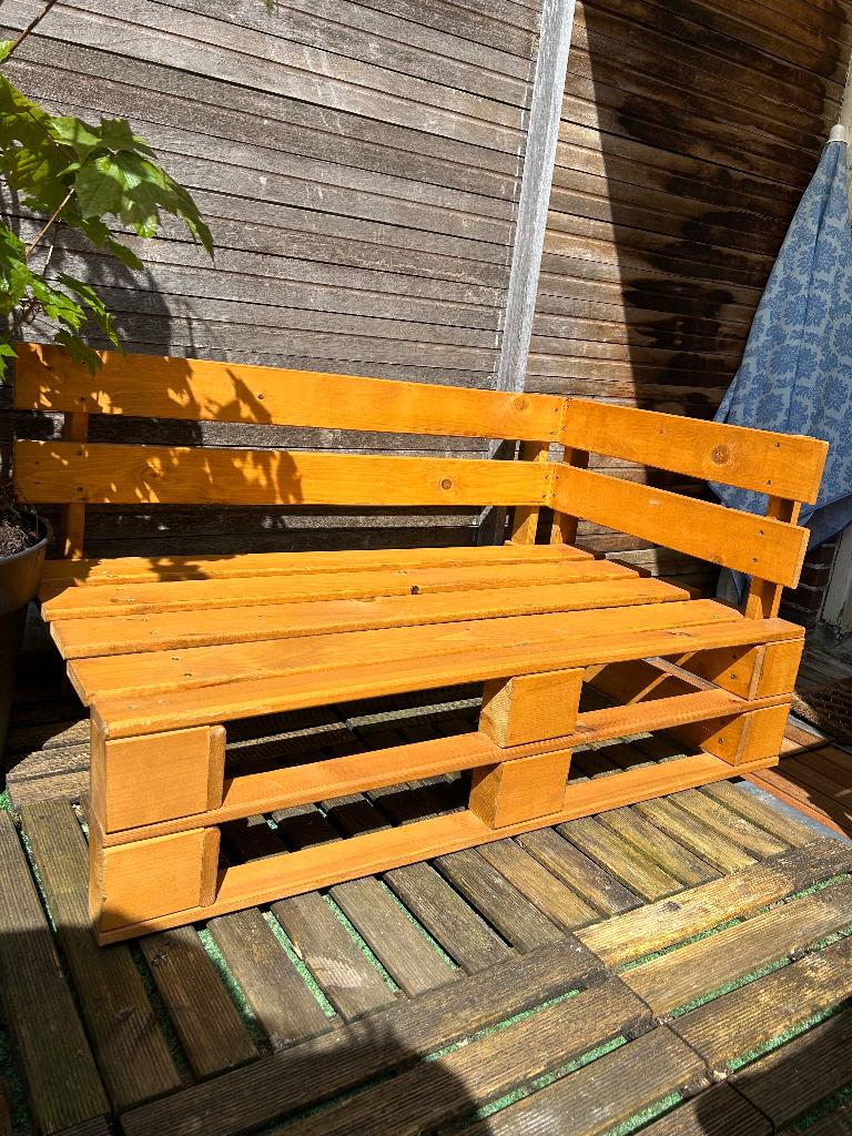 Balkon Bank Paletts, Tuin en Terras, Ophalen, Zo goed als nieuw, Hout