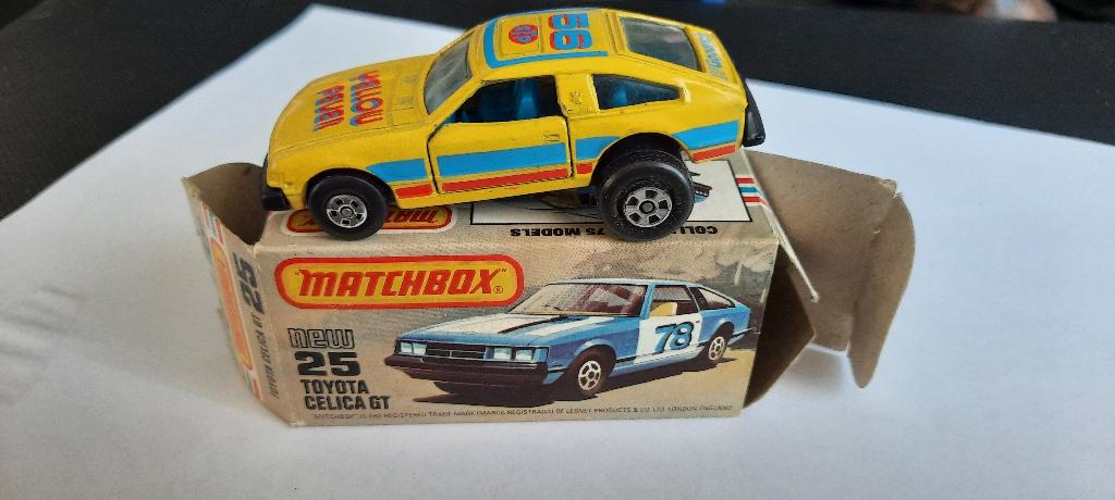 Matchbox 25e Toyota Celica GT L Type (USA), Ophalen of Verzenden, Zo goed als nieuw, Auto, Matchbox