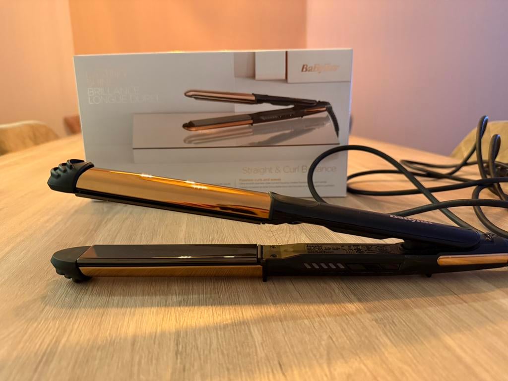 Babyliss stijltang Straight & Curl Brilliance, Ophalen of Verzenden, Gebruikt, Krultang of Stijltang