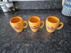 Chocomel De Enige Echte mokken met "gouden" lijntjes 3 stuks, Ophalen of Verzenden, Overige stijlen, Kop(pen) en/of Schotel(s)