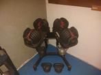 Verstelbare Dumbells met Standaard - Fitness Raw, Sport en Fitness, Fitnessmaterialen, Ophalen, Gebruikt, Rug, Dumbbell