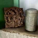 Antiek Balinese Houtsnijwerk Rama & Shinta, Antiek en Kunst, Ophalen of Verzenden