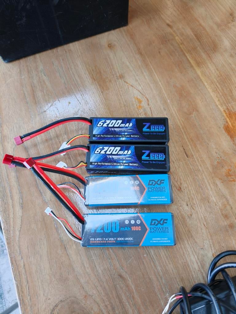 RC Lipo Batterijen 6200mAh en 7200mAh (4 stuks), Ophalen, Gebruikt