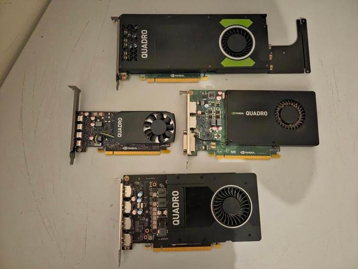 Nvidia Quadro GPU's diverse, Computers en Software, Videokaarten, Gebruikt, Nvidia, PCI-Express 2.0, GDDR5, DisplayPort, DVI, Ophalen of Verzenden