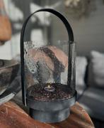 Windlicht kandelaar glas metaal Cleo, Ophalen, Zwart, Metaal, 25 tot 50 cm