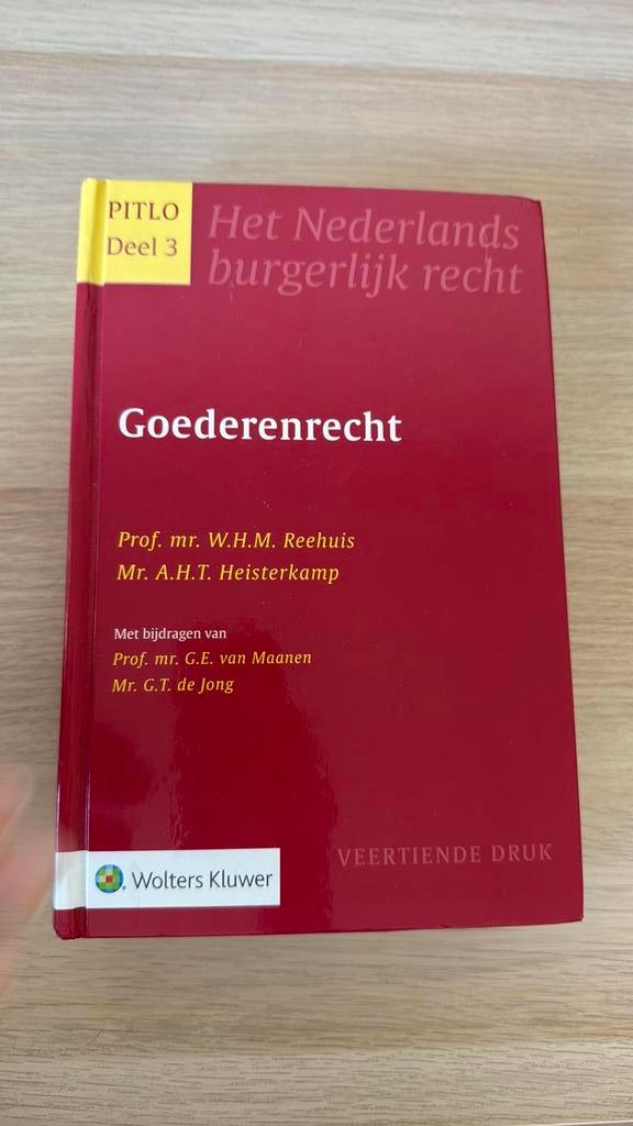 Pitlo 3 - Goederenrecht, Boeken, Wetenschap, Zo goed als nieuw, Natuurwetenschap, Ophalen of Verzenden