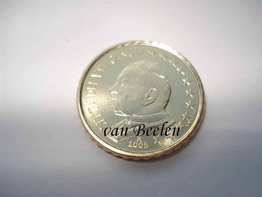 Vaticaan 10 euro cent uit de BU set 2005 UNC., Ophalen, Vaticaanstad, 10 cent, Losse munt