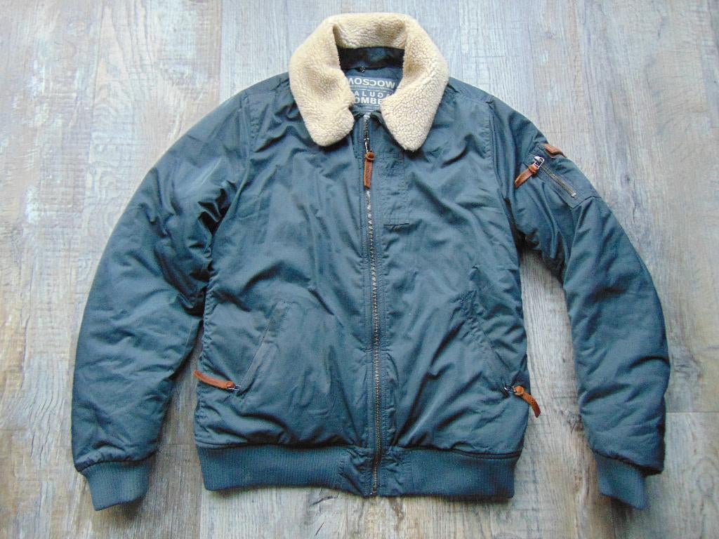 Moscow Kaluga bomberjack maat M jas / winterjas donker grijs, Kleding | Dames, Jassen | Winter, Maat 38/40 (M), Ophalen of Verzenden