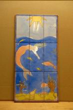 Jugendstil Tegeltableau - Zeemeermin Onderwater, Ophalen of Verzenden