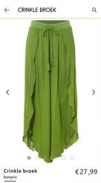 Groene viscose broek met split en overlap maat 50, Bonprix, Ophalen of Verzenden, Groen, Broek of Spijkerbroek