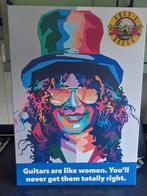 Slash Guns N' Roses Canvas 70x50, Ophalen, 50 tot 75 cm, 50 tot 75 cm, Print
