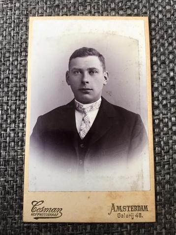 CDV, Jongeman, Max Cosman, Amsterdam, Carte de Visite beschikbaar voor biedingen