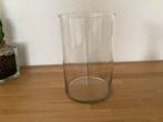 Glazen cilinder vaas, Huis en Inrichting, Overige kleuren, Ophalen of Verzenden, Minder dan 50 cm, Glas