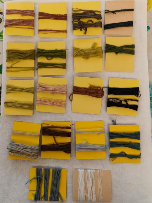Restjes borduurgaren (overgebleven uit borduurpakket)., Hobby en Vrije tijd, Borduren en Borduurmachines, Gebruikt, Borduurgaren of Zijde
