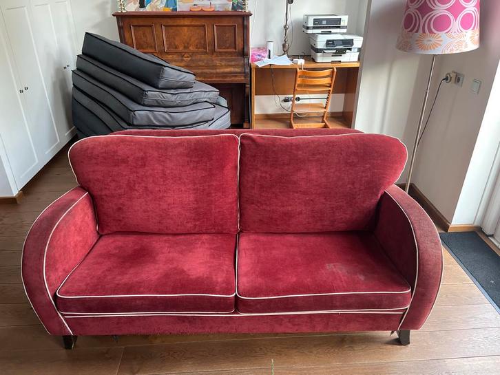 DEM Bank, Fauteuil & Poef - Gebruikt, Huis en Inrichting, Banken | Bankstellen, Gebruikt, Rechte bank, Tweepersoons, 150 tot 200 cm