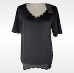 Maison Scotch Zwarte Blouse Shirt Nieuw ww 59,95, Zwart, Nieuw, Korte mouw, Maat 36 (S)