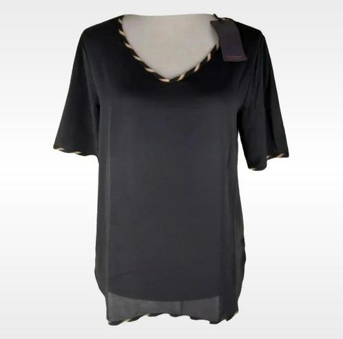 Maison Scotch Zwarte Blouse Shirt Nieuw ww 59,95, Kleding | Dames, Tops, Nieuw, Maat 36 (S), Zwart, Korte mouw, Ophalen of Verzenden