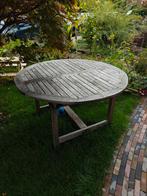 mooie ronde teak tafel 130cm, Tuin en Terras, Ophalen, Gebruikt, Rond, Teakhout