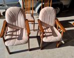 4 stoelen fauteuils set, Huis en Inrichting, Fauteuils, Ophalen, Gebruikt, Hout