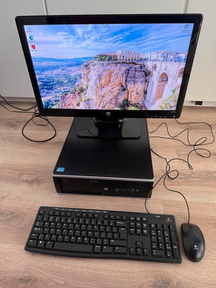 HP Elite 8300 I5 3470 8Gb 256Gb ssd Windows 11 + 23” monitor, Computers en Software, Desktop Pc's, Gebruikt, 3 tot 4 Ghz, SSD