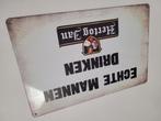 Echte mannen drinken Hertog Jan bier reclamebord van metaal, Ophalen of Verzenden, Nieuw, Reclamebord, Plaat of Schild, Hertog Jan