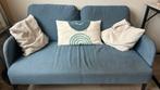 Blauwe tweepersoonsbank / blue sofa, Ophalen, Tweepersoons, 75 tot 100 cm, Zo goed als nieuw