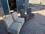 4 beige  Eetkamerstoelen - Gebruikt, Ophalen, Hout, Gebruikt, Vier