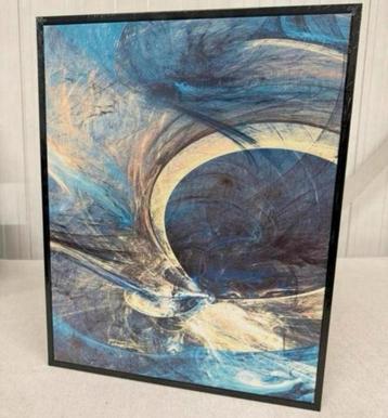 kunst moderne abstracte blauwe sfeer schilderij op canvas beschikbaar voor biedingen
