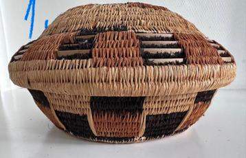 Kuba mandje Collectie Antropoloog Belgisch Congo 1930 beschikbaar voor biedingen