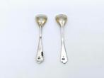 2 Zilveren zoutlepels, 925, Verzenden, Zilver