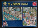 Jan van Haasteren, 2 puzzels van 500 stukjes, Hobby en Vrije tijd, Denksport en Puzzels, Ophalen of Verzenden, 500 t/m 1500 stukjes