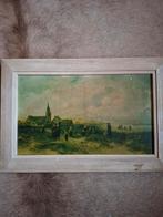 Oud Hollands Schilderij met Beschadigde Lijst, Ophalen of Verzenden