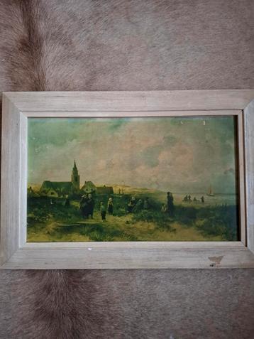 Oud Hollands Schilderij met Beschadigde Lijst beschikbaar voor biedingen